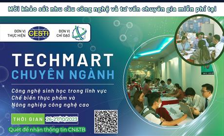 Khảo sát nhu cầu, hỗ trợ kết nối tại Techmart Công nghệ sinh học trong lĩnh vực chế biến thực phẩm và nông nghiệp công nghệ cao 2023